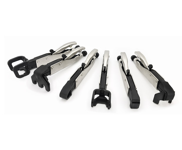 Axial welding pliers set with hard-shell case 